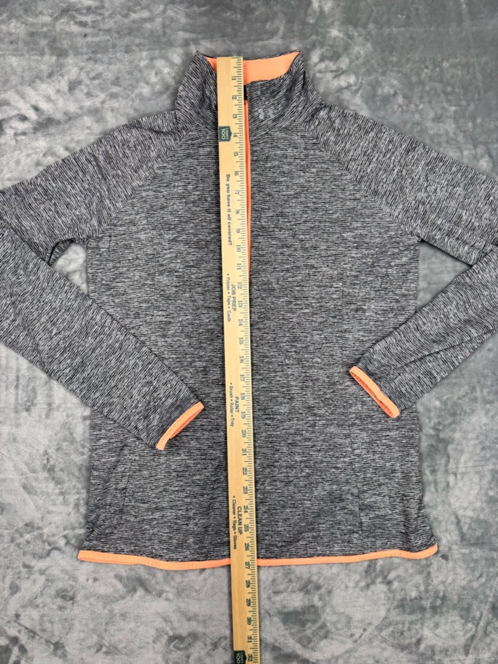 Under Armour Gray Quarter-Zip Pullover with Coral Trim - Picture 11 of 11